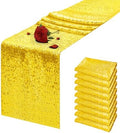 10 Packs 12 x 72 inches Yellow Sequin Table Runner by VHH
