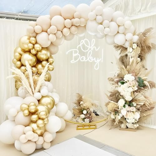 Voircoloria 66pcs White Sand Latex Party Balloons, 12inch - Image 6