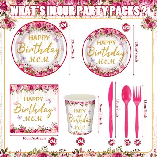 168 Happy Birthday Mom Party Decors Best Mom Ever Party Favors - Image 2