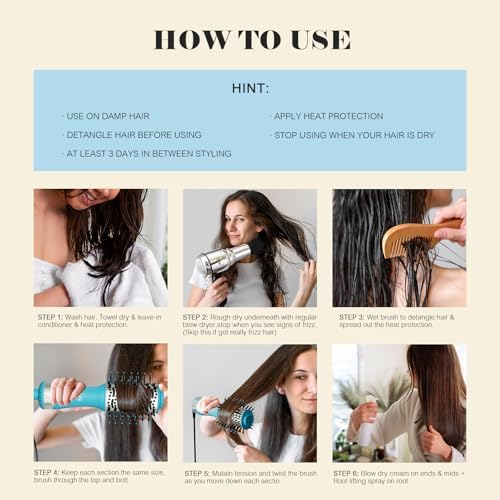 Travel Size Mini Hot Air Dryer Straightener & Curler Brush - Image 6