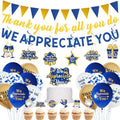 DARUNAXY Blue Gold We Appreciate You Party Decorations by DARUNAXY