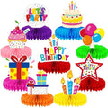 Birthday Table Decorations, 9 Pcs Colorful Birthday Centerpieces for Tables by Adeyoo