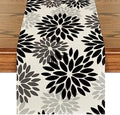 Artoid Mode Black Dahlia Halloween Table Runner 13x36 Inch by ArtoidMode