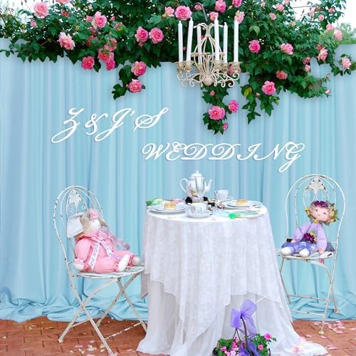 MEETSKY Blue Backdrop Curtains,Birthday Backdrop Drapes,5ft x 8ft,2 Panels - Image 5