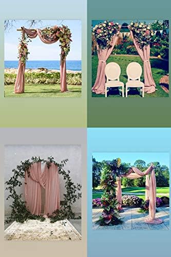 Wedding Arch Draping Fabric Sheer Chiffon Curtain Drape Wedding Party Decor - Image 5