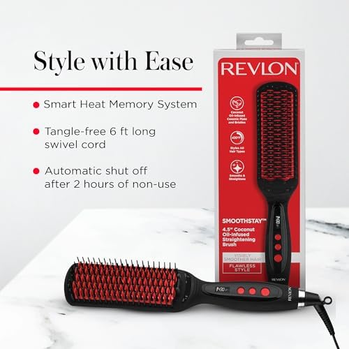 REVLON SmoothStay XL Heated Straightening Brush - Image 6