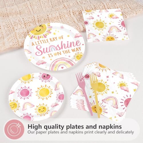 96Pcs Sunshine Baby Shower Decorations Girl Party Supplies Serves 24 - Image 3