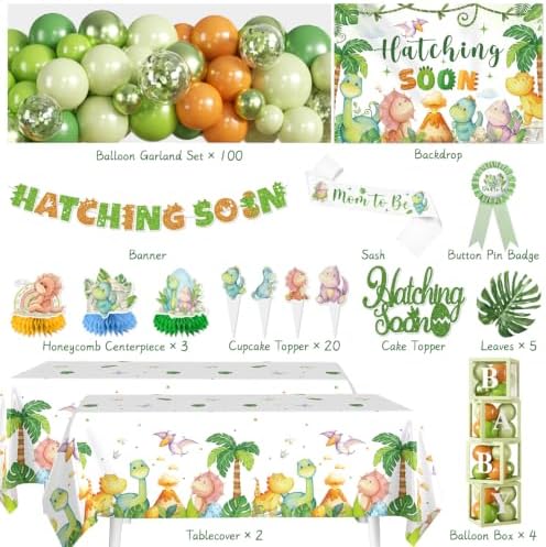 Dinosaur Baby Shower Decorations, All-in-One Decor Set - Image 2