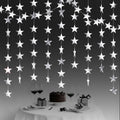 Silver Shining Star Hanging Garland Silver Hanging Sparkling Star Streamer Glitter Bunting Banner Twinkle Backdrop for Wedding Baby Shower Birthday Christmas Decorations 40 Feet by Eeatour