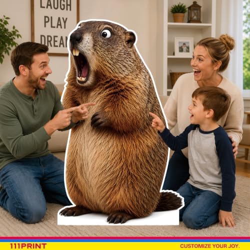 Funny Groundhog Life Size Cardboard Cutout Standee, 6FT - Image 5