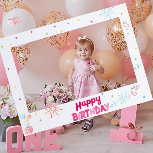 Beeveer 32 x 24 in Large Photo Booth Selfie Frame Props,White Horizontal - Image 6
