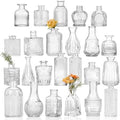 CUCUMI 24pcs Bud Vases for Centerpieces, Clear Glass Vase Decorations by CUCUMI