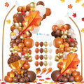 2 Set Fall Balloon Arch Kit Adjustable Fall Column Stand Thanksgiving Balloon Towers with Pinecone Maple Leaves Balloons for Thanksgiving Autumn Harvest Baby Shower Birthday Party Decoration by Unknown