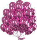 PartyWoo Metallic Hot Pink Balloons 50pcs Dark Pink Magenta Fuchsia Color by PartyWoo