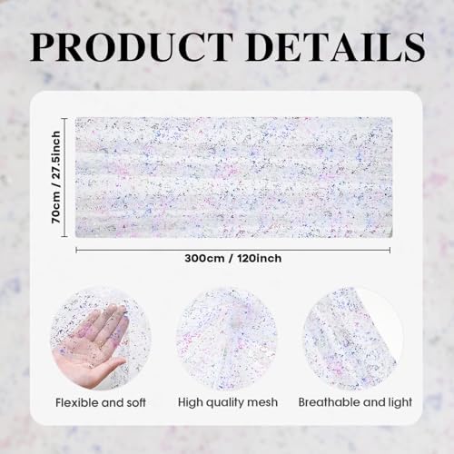 Artoid Mode 3PCS Colorful Gold Gauze Table Runner 120 Inch 10FT, Glitter Metallic Foil Sheer Dining Wedding Anniversary Holiday Birthday Table Decor for Home Party - Image 6