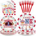 Grencian 96Pcs Circus Carnival 1st Birthday Party Decorations, Serves 24 by Grencian