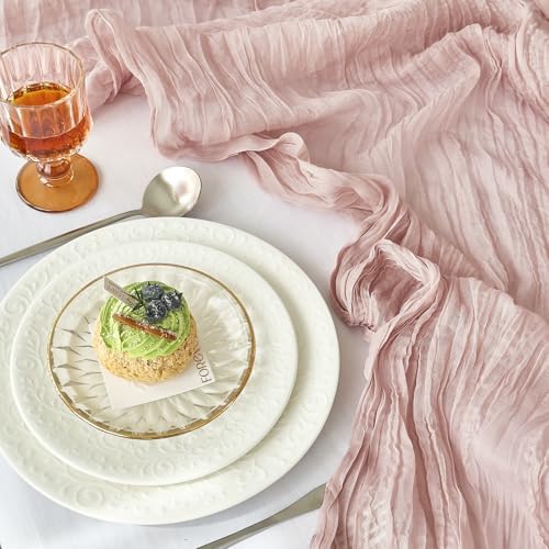 10 Pack Pink Cheesecloth Table Runner for Fall Birthday Party Home Decor - Image 2
