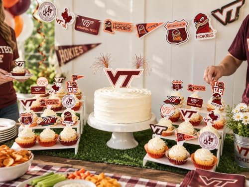 Virginia Tech Merch Party Supplies Hokies Graduation Decorations 42 Pc - Image 2