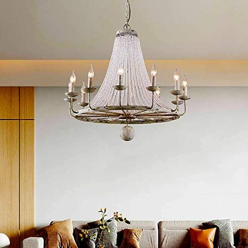 Crystal Acrylic Gems Bead Garland Strands, KinHom 16 Feet Hanging Clear 14mm Daimond Beads Chain Garlands for Manzanita Tree Centerpiece, Chandelier Bead Lamp Chain, Christmas/Wedding Party Decoration - Image 4