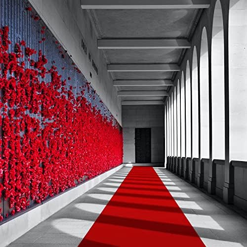 EZLucky Red Carpet Runner for Party, 4X15 ft, 130 GSM Felt Non-Woven with Double-Sided No Traces Adhesive Sticke, Aisle Runner for Wedding, Movie Theme Party Decos, Red Runway Rug for Prom - Image 6
