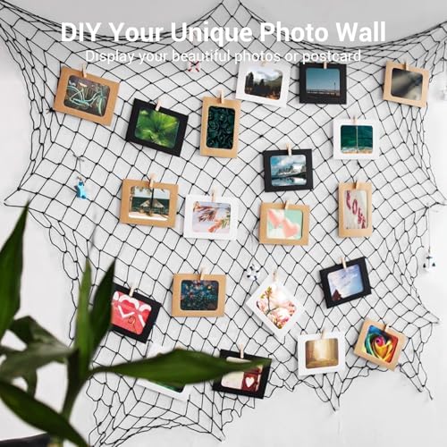 2 Pack Fish Net Decorations, 80x40 Inch Black Fishing Net Decor for Party - Image 6