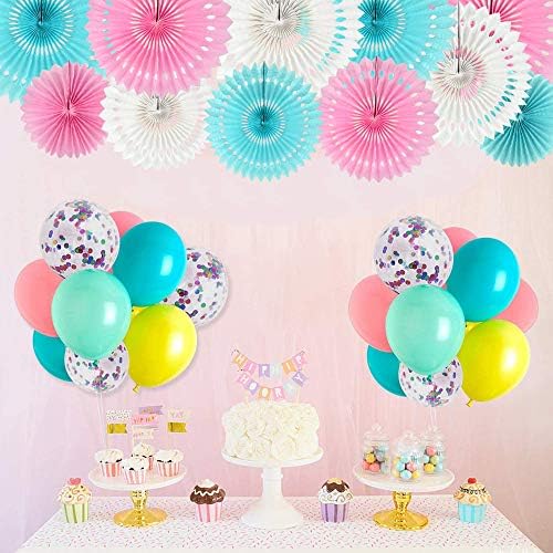 BEISHIDA Honeycomb Round Paper Fans Blue Pink Hanging Party Decoration - Image 6