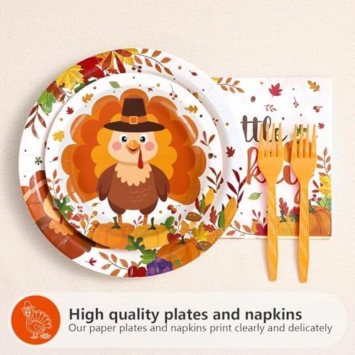96Pcs Thanksgiving Baby Shower Party Decoration, Serves 24 - Image 2