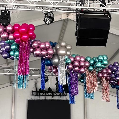 Disco Balloons Garland Arch Kit - 22 18 12 10 5 inch Metallic Purple Blue Hot Pink Green Silver Chrome Disco Balloon with for Birthday Sing Themed 70S 80S 90S Bachelorette Party Decorations - Image 4