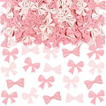 200Pcs Double-sided Pink Bows Confetti Bow Bowknot Table Decorations for Baby Shower Girls Coquette Birthday Party Decoration Bridal Shower Engagement Wedding Bachelorette Party Confetti Supplies by Cyodoos