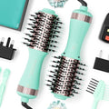 Travel Dual Voltage Hair Dryer Brush Essentials for Women- 2” Oval Size Brush Blow Dryer Portable Mini Hair Curler/Straightener Hair Styling Tool Accessories(‌Auto Dual Voltage & No Converter Needed) by MayAllDreamsRealizedEndingMisfortuneInAuspicious