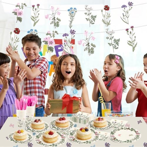 182pcs Spring Wildflower Party Decorations,Serves 30 - Image 7