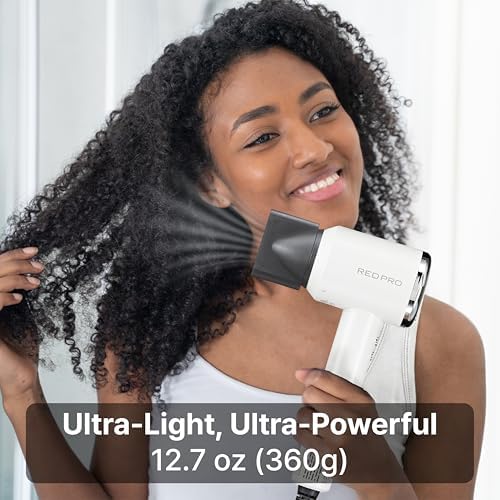 RED Pro Ultra-Lightweight Air Master 4200 Hair Dryer, High-Speed 110,000 RPM BLDC Motor, 3 Heat & 3 Speed Settings, Magnetic Nozzle & Styling Pik Attachments, Lightweight Blow Dryer (White) - Image 3