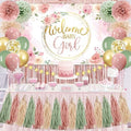 Rose Gold Baby Shower Decorations for Girl Welcome Baby Girl Retro Decor by PATIAI