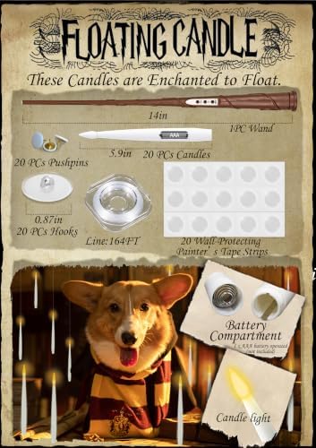 Halloween Decoration Floating Candle with Wand Magic LED Flickering-20PCs - Image 3
