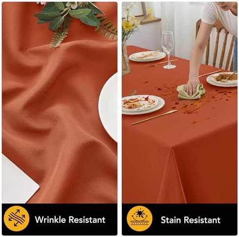 10-Pack Rust Tablecloths for Rectangle Tables, 70 x 120 Inches - Image 4