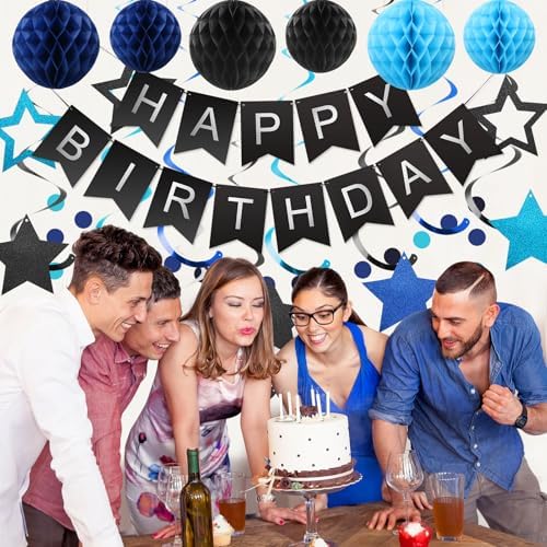 meowtastic Birthday Decorations Happy Birthday Banner with Honeycomb Balls - Image 5
