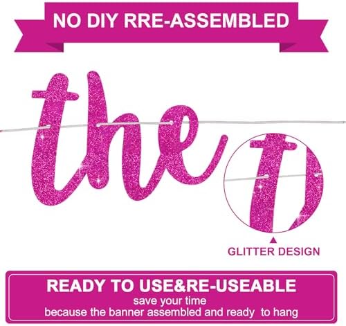 BEISHIDA Rose Red Pre-Strung Glitter The Beginning of A New Chapter Banner - Image 2