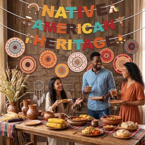 Native American Heritage Month Banner Fans Party Decorations 12PCS - Image 4