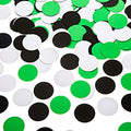 MOWO Black, Green and White Confetti Circle Table Decoration, 1.2 inch by MOWO