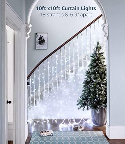 Lepro Lighting Ever 306 LED Curtain Lights Cool White, Hanging Fairy Lights - Image 2