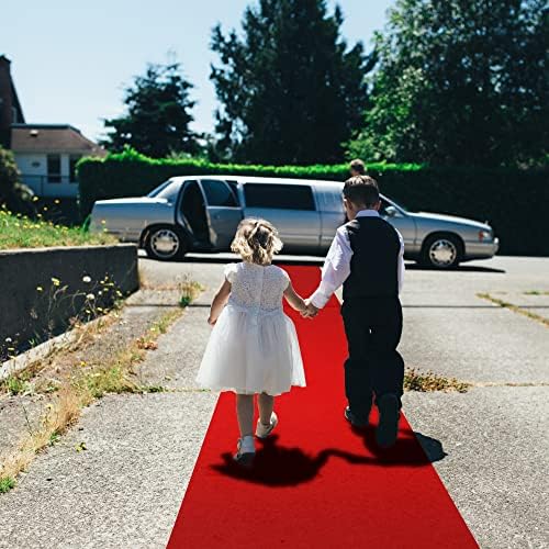 EZLucky Red Carpet Runner for Party, 2.6 x 15 ft, 130 GSM Felt Fabric - Image 6