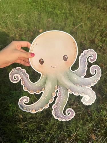 Large Under The Sea Cutouts with Stand, 12inch Ocean Birthday Party Decorations, Underwater Party Decorations, Baby Shower Supplies Cardboard Cutout Prop | 9PCS Stand Up Prop - Image 5