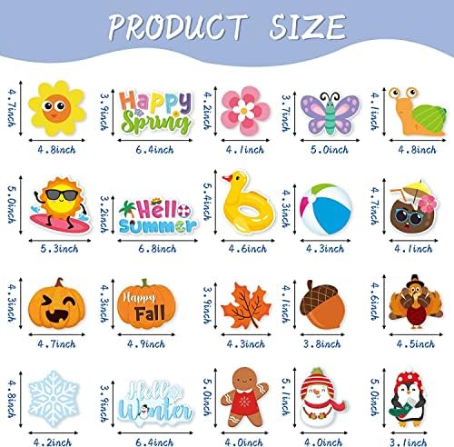 Haooryx Spring Summer Fall Winter Classroom Cutouts Bulletin Board Set - Image 3