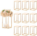 Sziqiqi Gold Geometric Column Flower Stand Wedding Centerpieces, 10Pcs by SZIQIQI