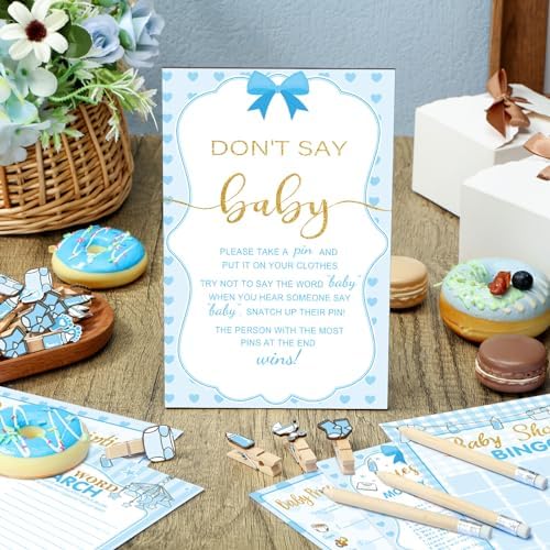 Patelai 321 Pcs Baby Shower Games Supplies, Boy - Image 2