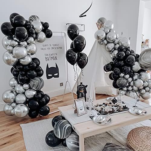 PartyWoo Black Balloons 50pcs Matte Latex Helium Balloons 12 Inch (Pack of 2) - Image 3