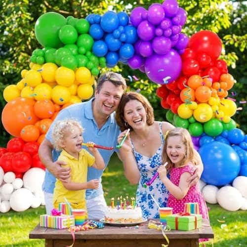 Rainbow Balloon Arch Kit, 209Pcs Assorted Colorful 18 12 10 5 Inch, Different Sizes Party Balloon Garland Kit for Baby Shower, Birthday, Gender Reveal, Anniversary, Easter, Prom Decoration - Image 4