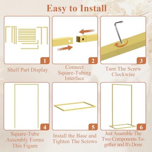 Wedding Sign Holder, Gold - Image 6