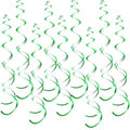 32 PCS Green Hanging Swirl, Sparkle Ceiling Hanging Decorations, Plastic Streamer Party Decorations for Birthday, St Patrick's Day, Jungle Theme, Easter, Nature Party by PARTVON