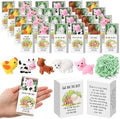 50 Sets Positive Gifts Farm Animal Birthday Party Favors with Support Boxes by Wettarn